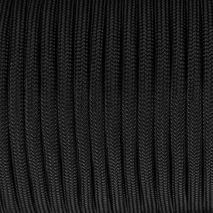 Русский паракорд 6мм (Paracord IV-750) Черный (200 м) 