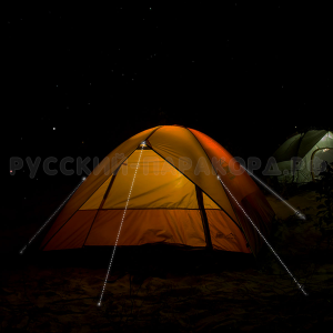 Светоотражающий шнур (светящаяся веревка, оттяжки для палатки) «Русский паракорд» красный (3.5мм, 20м)