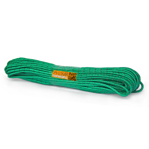 Светоотражающий шнур (светящаяся веревка, оттяжки для палатки) «Русский паракорд» зеленый (3.5мм, 20м)