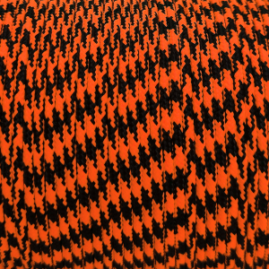 Русский паракорд 2мм (тонкий шнур) Неон Чёрно-Оранжевый 10м